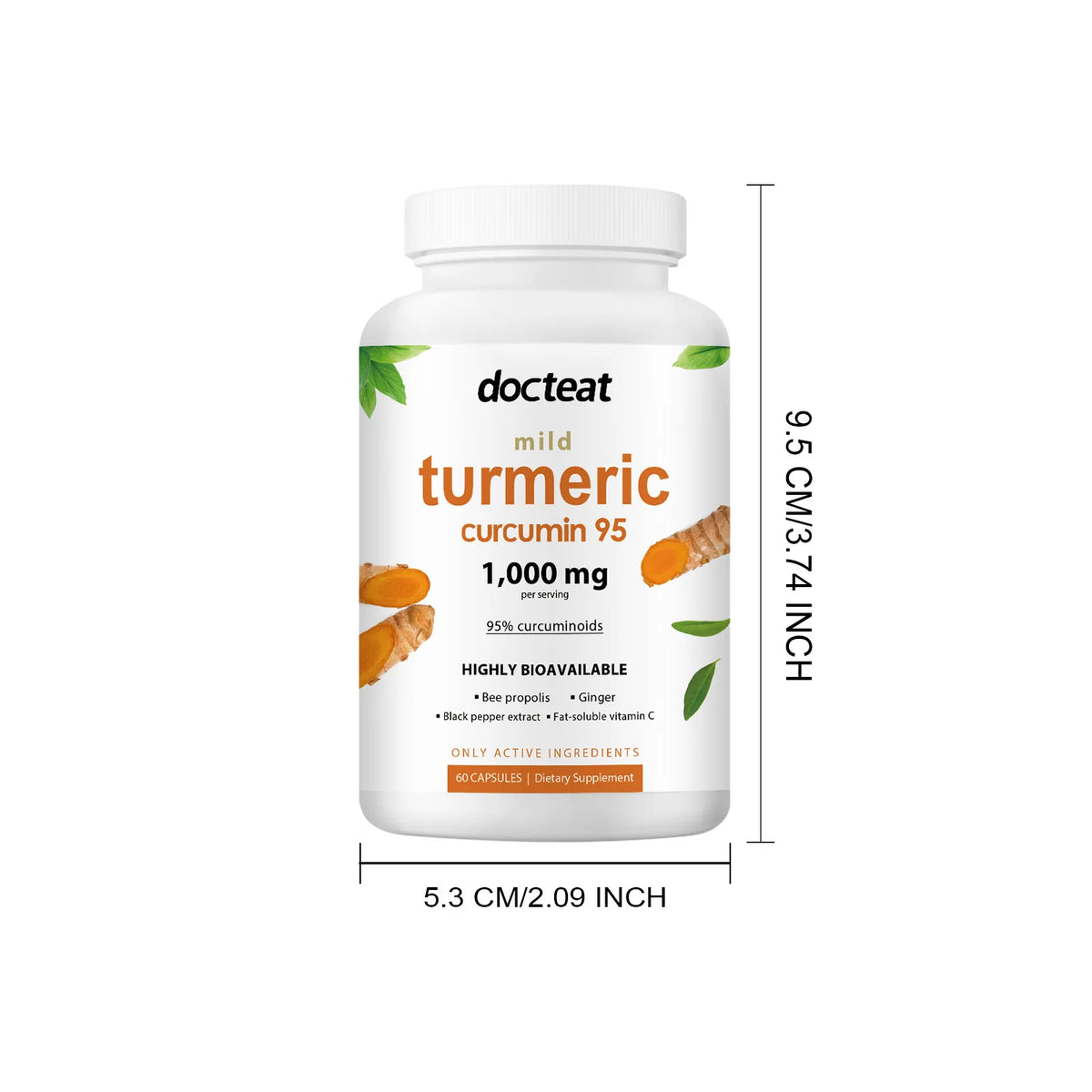 DOCTEAT Curcumin Joint Capsules Relieve Joint Soreness Improve Physical Fatigue Enhance Vitality Boost Immunity Health Capsules