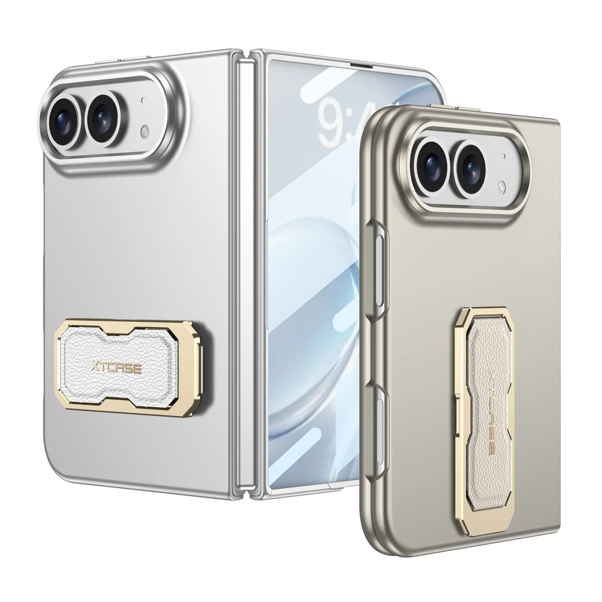 For iPhone Duo foldable phone case with wrist strap, stand, and screen protector all-in-one  For iPhone Duo