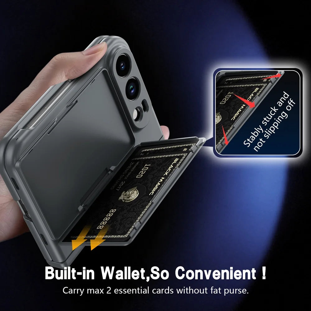 iPhone Duo Case With S Pen Holder Card Wallet Hinge Screen Protector And Stand
