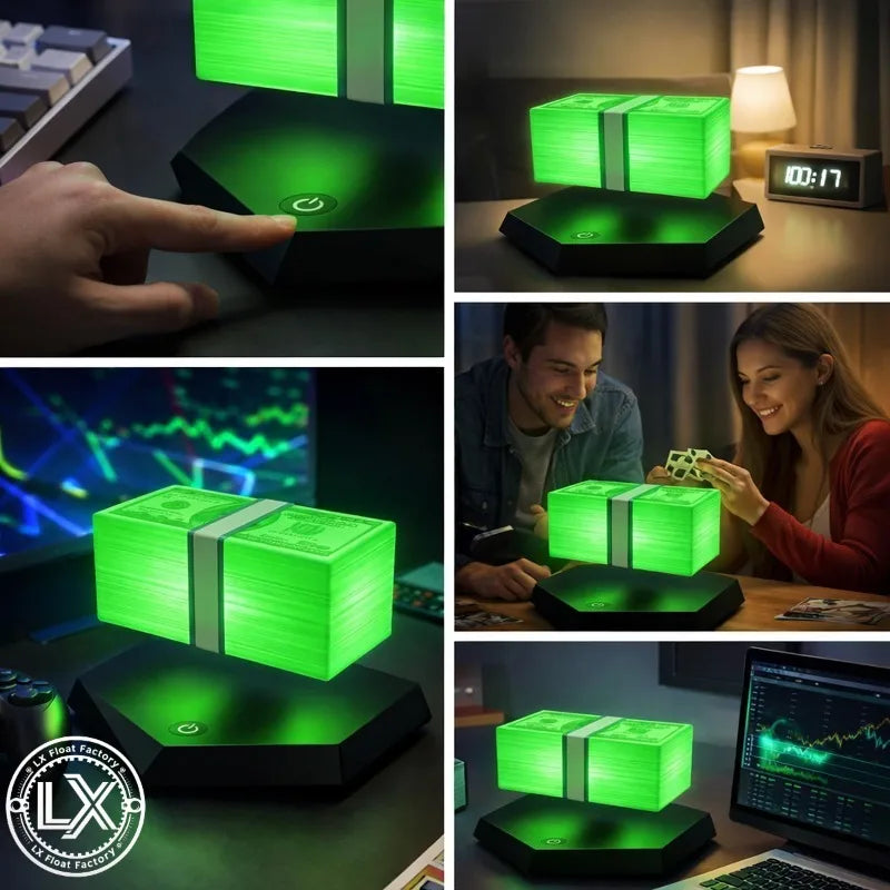 Floating Money Lamp Light Maglev Golden Lantern Grand Theft Auto Game Peripheral TK Same As Grand Theft Auto Gifts for Gamers