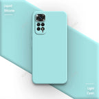 Basic Phone Case for Xiaomi Redmi Note 11 Global Market 4G 6.43" Soft Liquid Silicone Square Classic Lens Protection Back Covers