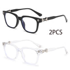 Classic 3Pcs Square Anti Blue Light Glasses For Men And Women Black & Transparent Frame Unisex Computer Wearing Women Glasses