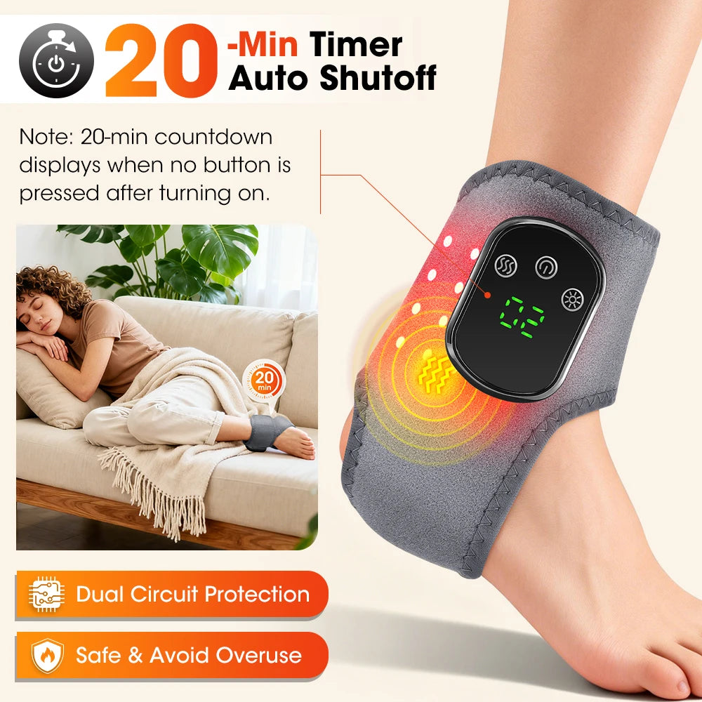 Electric foot and hand massager can vibrate and heat the ankles and ankles, and the bracket joints are portable, which can relax