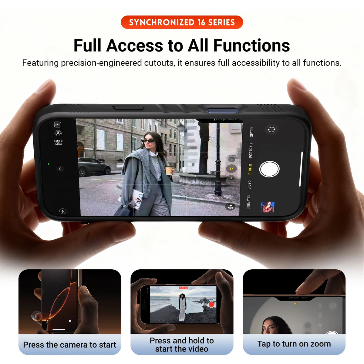 Motorcycle Holder Magnetic Shockproof Case for iPhone 17 16 15 14 Pro Max with Lock-in System Design for Quad-style Bike Mount