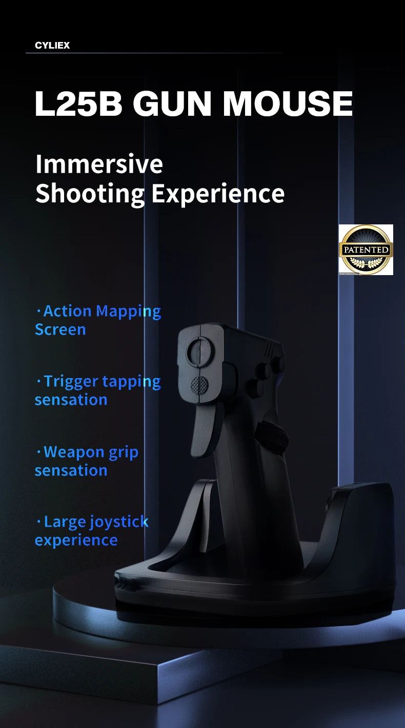 CYLIEX L25B Gun Mouse FPS Game Pistol Handle Grip Wired Gaming Mouse Peripherals Pc Custom Gamer Accessories Shooting Mice