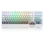 MageGee Light100 Wireless Mechanical Keyboard Side-Printed Hot-Swappable Tri-mode 2.4G/USB/BT RGB Gasket Creamy Gaming Keyboard