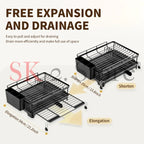 Kitchen countertop rack, household retractable dishes, chopsticks, dishes, cutlery, kitchen storage rack