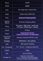 AJAZZ AK029 Wired One-Handed Gaming Keyboard HE Magnetic Switch 29 Key RGB 8000Hz Mini Mechanical Keyboard for E-sports PC Gamer