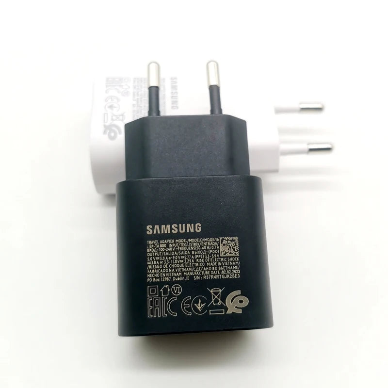 Samsung 25W PD Super Fast Charger Power Adapter Type C Cable For Galaxy Z Flip Fold 6 5 4 3 2 S20 S21 S22 S23 S24 Note 20 Ultra
