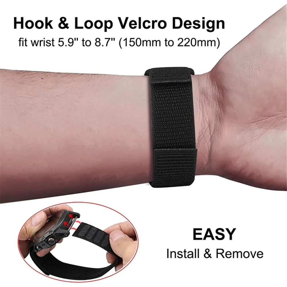 22mm 26mm QuickFit Nylon Loop Strap For Garmin Tactix 7 AMOLED Delta Bravo Band For Garmin Fenix 7X 6 PRO 5 3 Braided Watchbands