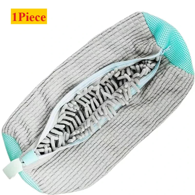 1/2/4PCS Shoe Washing Machine Bag with Liquid Shoe Brush Set Durable Laundry Shoe Bag and Soft Bristle Clean Brush for All Shoes