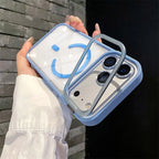 Luxury Bracket Stand Magnetic Phone Case for iPhone 18 Pro 17 16 Plus 15 14 13 12 Pro Max With Lens Protector Cover for Magsafe
