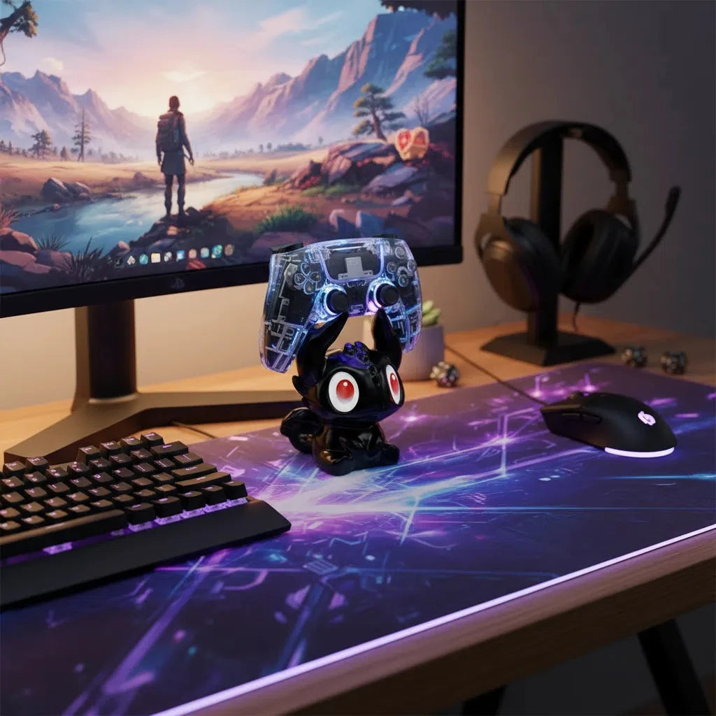 Cute Dragon Game Controller Stand – Universal Holder for PS Xbox Switch PC Gamepad | Funny Gaming Desk Ornament Gamer Gift Decor
