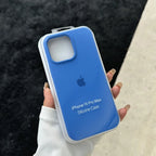 Luxury Liquid SIilicone Solid Candy Color Phone Case for Apple iPhone 17 Pro 16 15 14 13 18 Pro Max Shockproof Cover with Logo