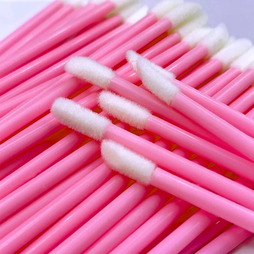 100Pcs Disposable Lip Brush Eyelash Extension Makeup Brushes Lash Extension Mascara Applicator Lipstick Wands Cosmetic Tools