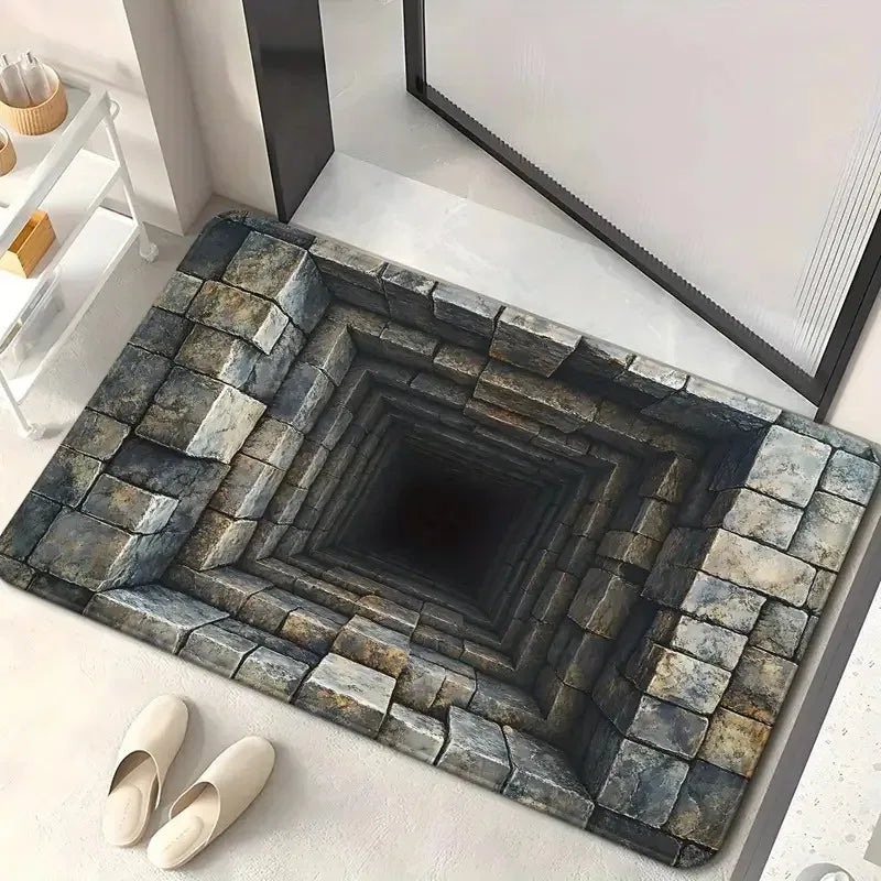 3D Stereoscopic Door Mat Washable Anti Slip Waterproof Floor Rug