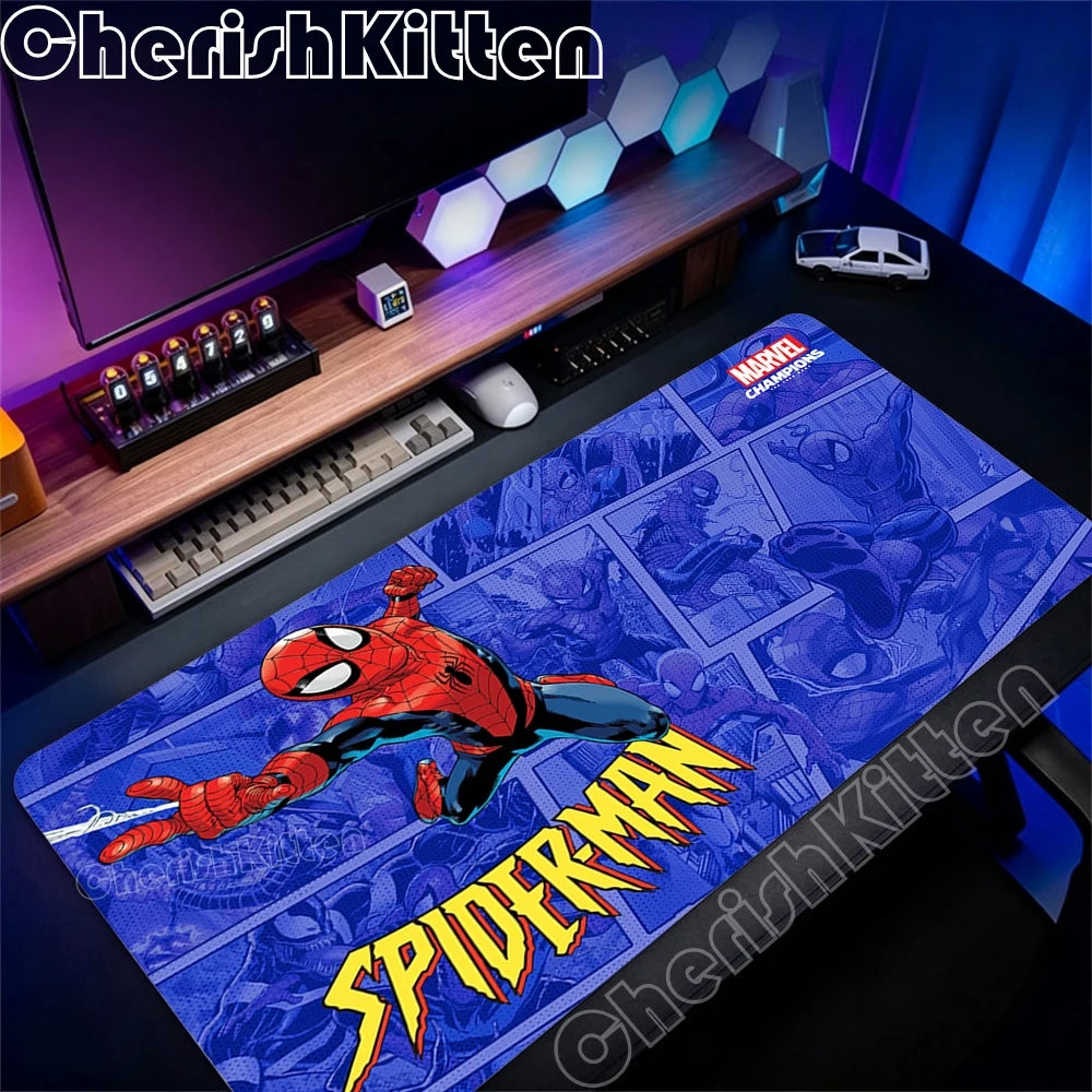 Marvel Spider-Man Mousepad Large Game Mouse Pad Gamer 900x400mm Keyboard Pad Pc Computer Desk Mat Gaming Pads Esports Mouse Mats