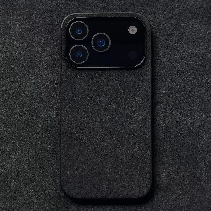 Solid Color Alcantara Phone Case for iPhone 17 Pro Max 17air 16 Pro 16E 15 Plus 14 13 12 Mini 11 XS XR Suede Leather Hard Cover