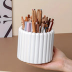 Modern Minimalist 360° Rotating Desk Organizer Pen Holder - Space-Saving, Multi-Functional Office Supplies - for Home & School