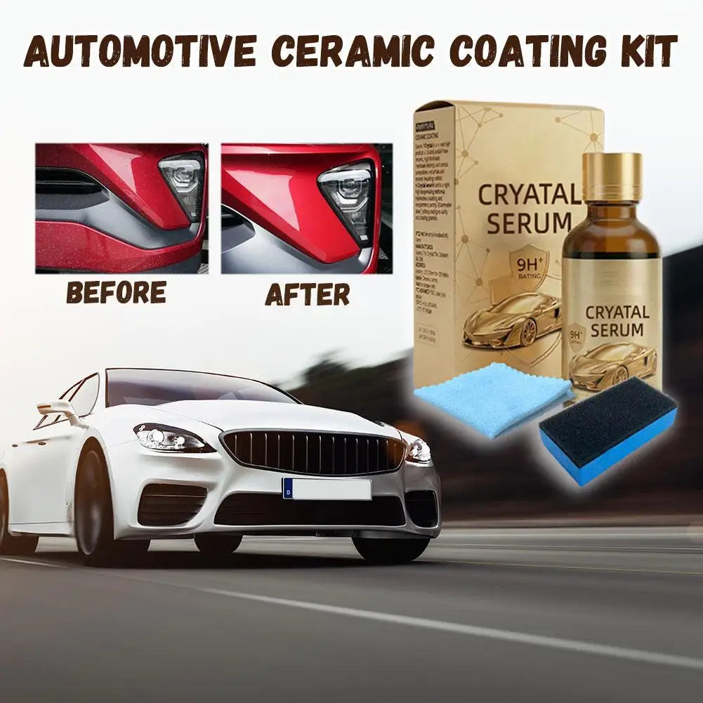 9H Ceramic Coating Kit for Car 100ml Graphene Crystal Serum Hydrophobic Anti Scratch High Gloss Paint Protection DIY
