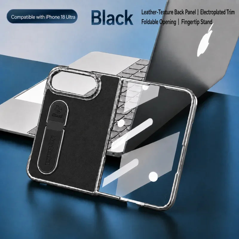 Korean Style Finger Bracket Shockproof Hard Back Phone Case for iPhone Duo 5G