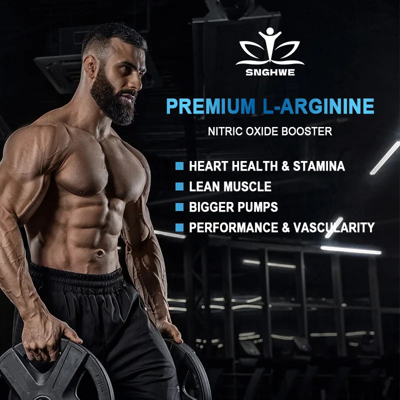 2PCS Men's L-Arginine Endurance Tribulus Terrestris Capsules Male and Female Supplements-Muscle Mass, Endurance and Vitality