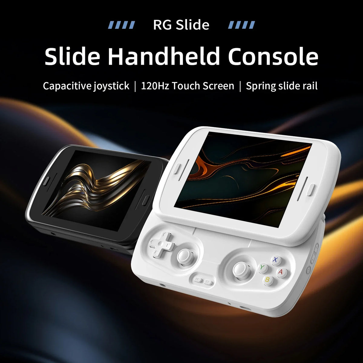 Anbernic RG Slide Retro Handheld Game Console 4.7-inch LTPS In-Cell Screen Capacitive Joystick Android 13 AI Assistant 5G WiFi Bluetooth 5.0 T820 Gaming Player With 5000 mAh Battery