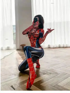 Halloween Cosplay Costume For Spider Women Superhero Costume Black Cat Tight 3d Printing Jumpuit Bodysuit Toys Christmas Gift