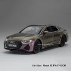 1:32 RS7 Sportback Miniature Model Toy Cars Alloy Diecast 6 Doors Opened with Pull Back Rubber Tires Ornament Vehicle Toys Gifts