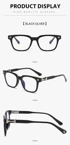 Classic 3Pcs Square Anti Blue Light Glasses For Men And Women Black & Transparent Frame Unisex Computer Wearing Women Glasses