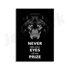 Motivational print, believe in yourself, never be afraid, awaken the beast within, animal motivational poster office decoration