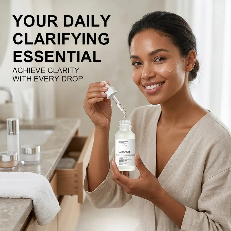 2% Salicylic Acid Facial Serum, Anti-Acne Essence for Troubled Skin, Deep Hydrating & Pore Cleansing Daily Facial Skin Care