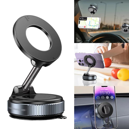 Magnetic Car Phone Holder | 360° Rotation, Vacuum Suction Cup, Universal Fit