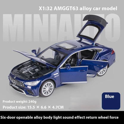 1:32 Mercedes Benz AMG GT63  Sports Car Alloy Diecast Car Model Sound Light Pull Back Toys Ornaments Gift For Children Collect