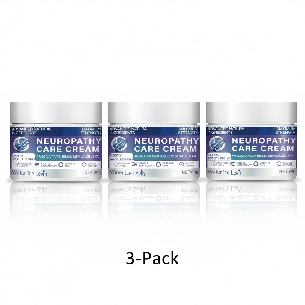 Water Ice Levin Maximum Strength Neuropathy Cream - with Natural Ingredients (Arnica, Msm, Aloe) for Intensive 72-Hour Hydration