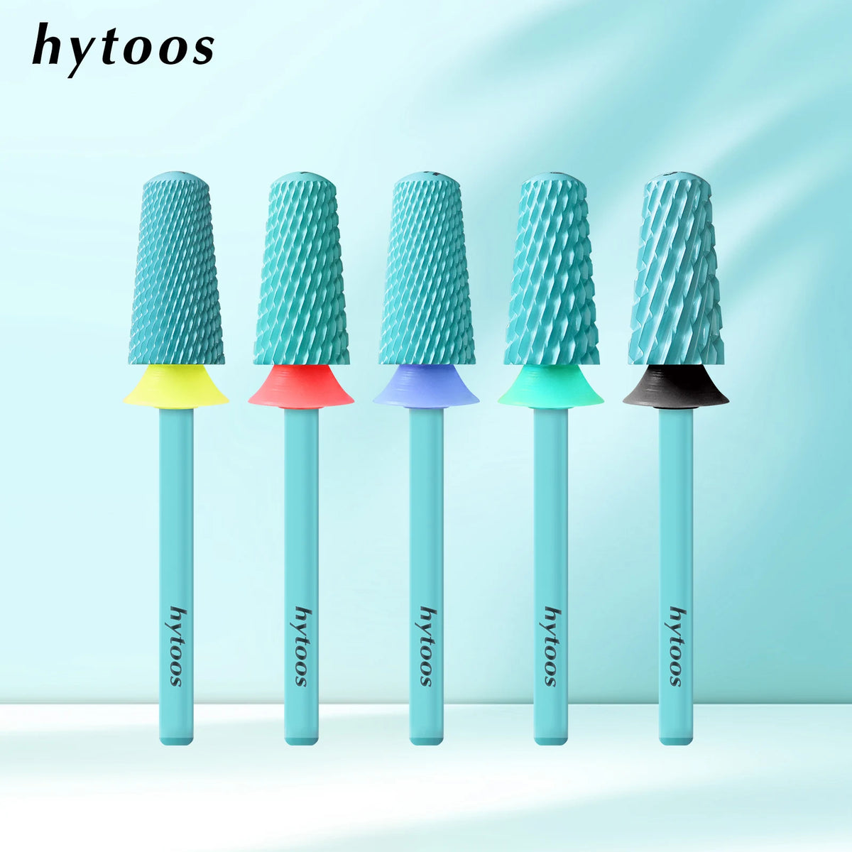 HYTOOS Safety Carbide Nail Drill Bits Green Coating Dome Tapered Bit for Gel Polish Removal Pro Manicure Drills AccessoriesTool