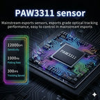 Ajazz AJ139 V2 MC Wireless Gaming Mouse Magnetic Charging Base with Anti Slip Adhesive PAW3311 Sensor Tir Mode Office Mouse
