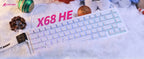 ATTACK SHARK X68 HE Rapid Trigger Mechanical Gaming Keyboard 60% Wired with Adjustable Actuation,Hall Effect Magnetic Switch,8KH