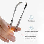4 Colors Thicken Stainless Steel Tongue Scraper U-shaped Metal Fresh Breath Cleaning Coated Tongue Toothbrush