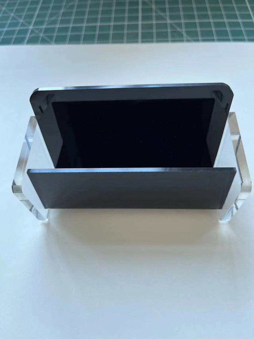 Black&Clear Acrylic Business Card Holder For Desk Plastic Business Cards Display Holders Stand Name Cards Organizer Card Shelf