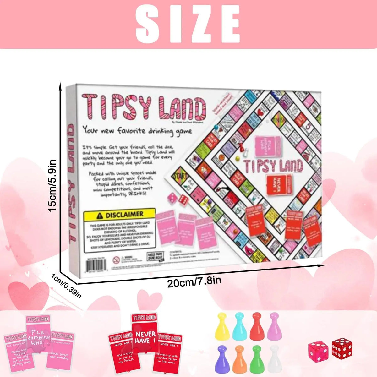 Adult Drinking Game Set - Perfect for Parties & Holiday Season Eve Gatherings, Interactive Fun Board Games