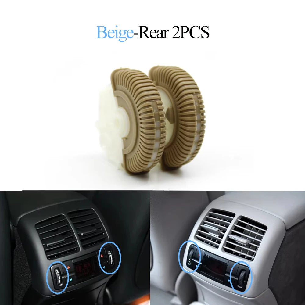 2/3PCS Set Car Front Air Conditioning AC Vent Rolling Wheel For Mercedes BENZ E Class W211 E200 E300 E230 E260 E280 2003-2008