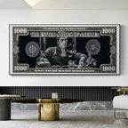 1PC frameless Classic Movie, Scarface Tony Montana Dollar Wall Art, HD Canvas Print Poster, Home, Living Room, Room Decor Painti