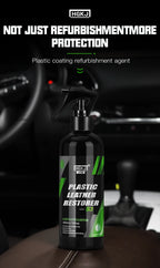 Car Plastic Leather Restorer Spray Polish Cleaner Coating Agent  Back To Black More Gloss Car Cleaning Products S3