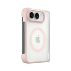 Case For iPhone Duo 18 Fold Magnetic Matte Transparent Acrylic Phone Cover Equipped With Central Hinge Protection Back Shell
