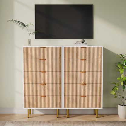 Rosahqnda Modern Drawer Cabinet,5 Drawers,Chest of Drawers,Sideboard,Bedside table,for Living Room,Entryway,Hallway,Wooden