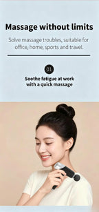 Mini Massage Gun with 4 Replaceable Massage Head Powerful Muscle Massager for Relaxation Deep Tissue Percussion Massage Machine
