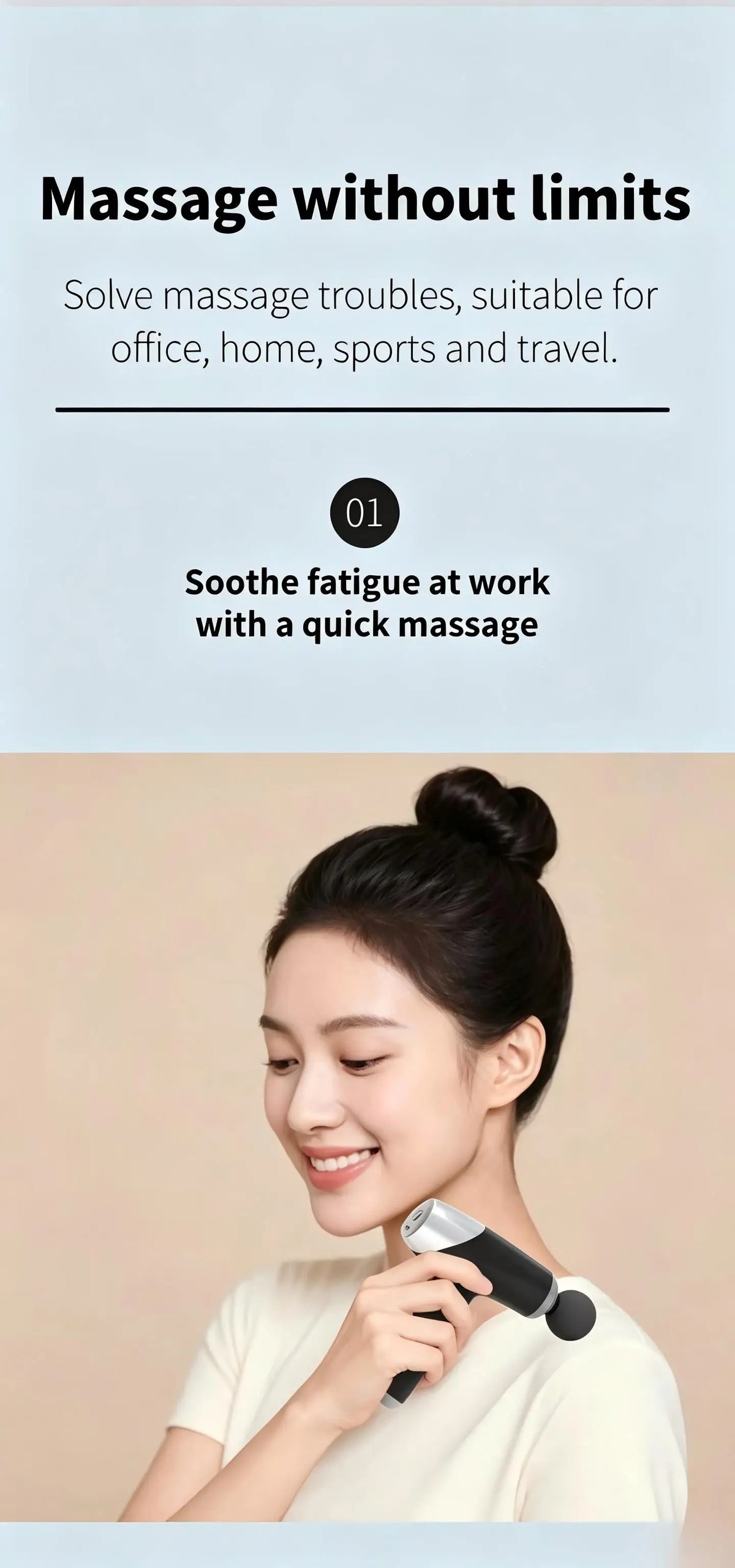 Mini Massage Gun with 4 Replaceable Massage Head Powerful Muscle Massager for Relaxation Deep Tissue Percussion Massage Machine