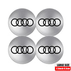 56/60/65MM Car Wheel Hub Caps Auto Emblem Tyre Center Covers Accessories For Audi A1 A2 A3 A4 A5 A6 A7 A8 Quyttro Sline RS Q2 Q3