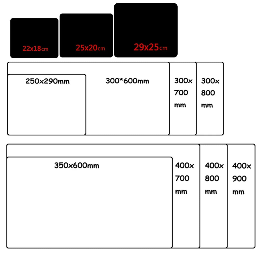 Extended Gaming Mouse Pad | Non-Slip Rubber Base, Stitched Edges